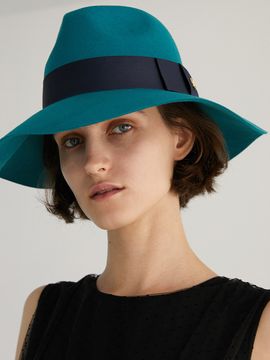NUHAT Natural fedora nuhat ( Dark green )