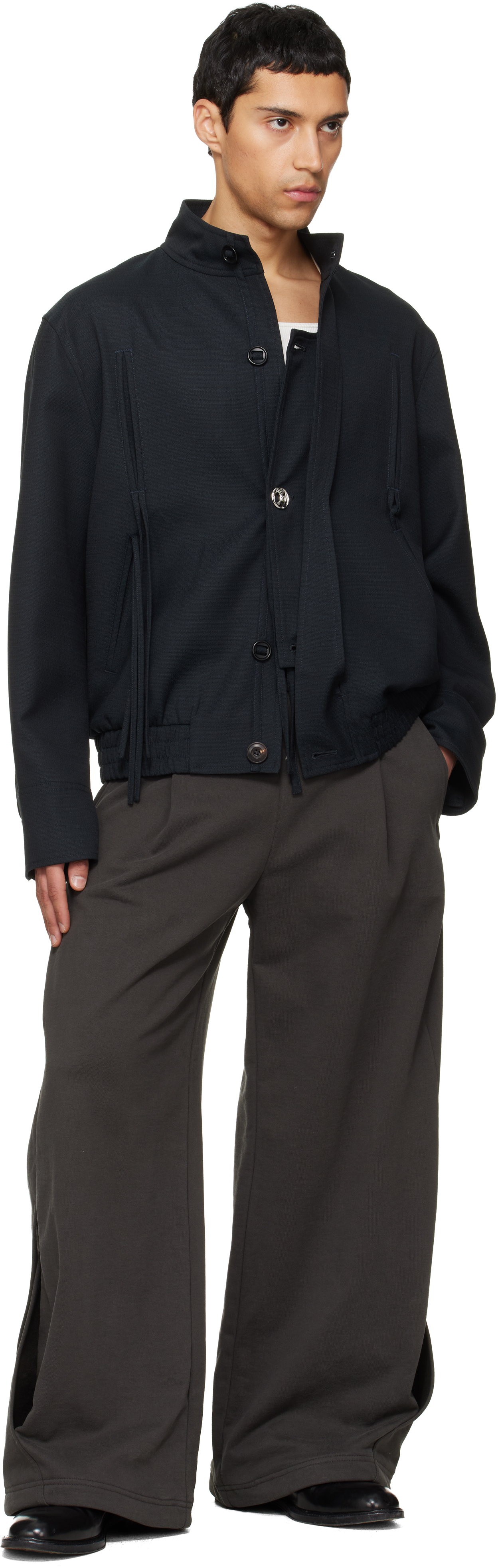 NULLUS - Gray Interweaved Sweatpants