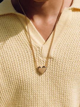 NUMBERING Bold Heart Pendant Necklace (#5742)