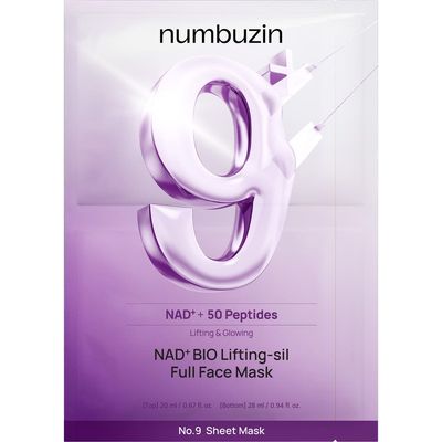 Numbuzin Numbuzin 4-Pack No.9 NAD+ Bio Lifting-sil Full Face Mask & Lifting Band 