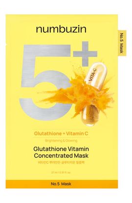 Numbuzin Numbuzin 5-Pack No.5 Glutathione Vitamin C Sheet Masks 
