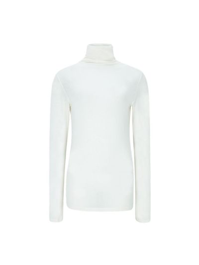 NUMERO SETTE Cashmere Silk Slim Fit Turtleneck Top [WHITE]