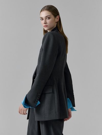 NUMERO SETTE Over Fit Tailored Jacket [Dark Gray]