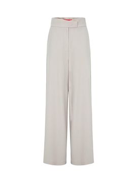 NUMERO SETTE Side Slit Straight Premium Pants [Beige]