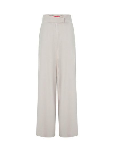NUMERO SETTE Side Slit Straight Premium Pants [Beige]
