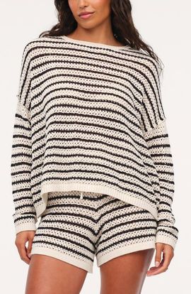 nuuds nuuds Stripe Crochet Sweater