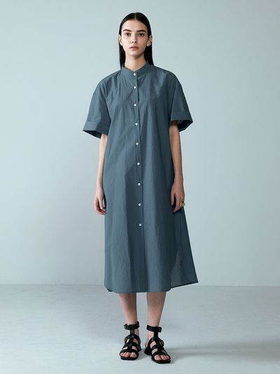 NUVO.10 Back Line Twist Henry Neck Dress