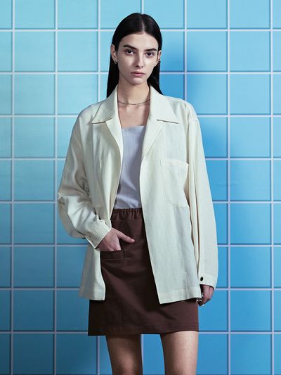 NUVO.10 Big Pocket Open Collar Jacket