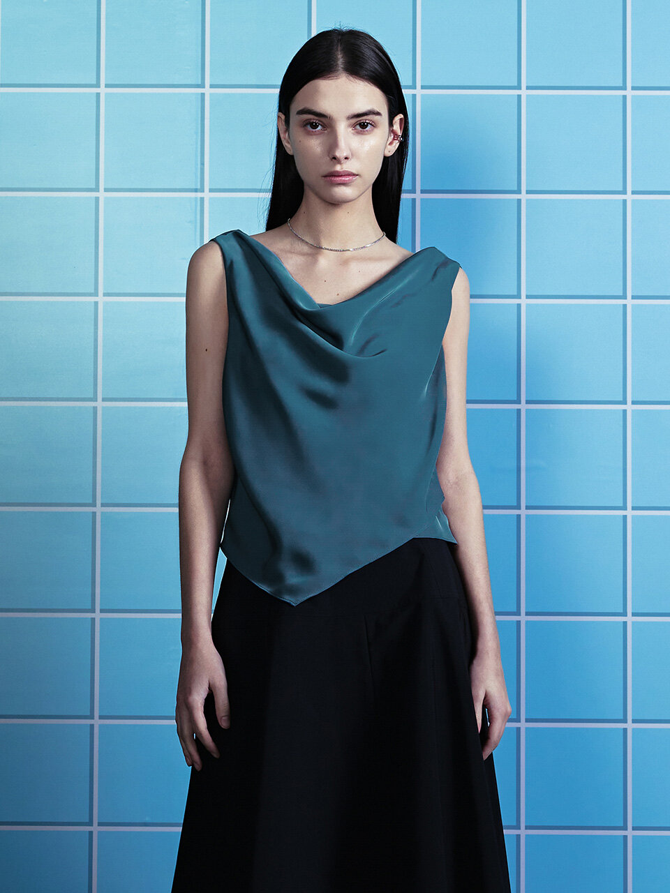 NUVO.10 Drape Double Strap Top