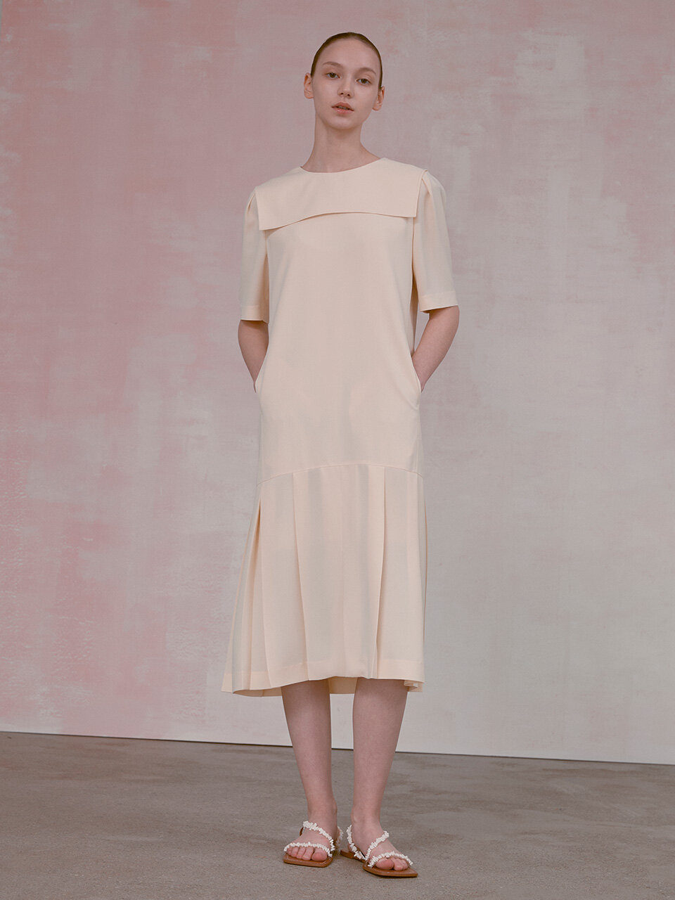 NUVO.10 Sailor Collar Pleats Dress