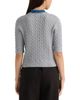 Nvlt Nvlt Denim Trim Cable Knit Short Sleeve Sweater - 3
