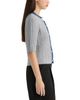 Nvlt Nvlt Denim Trim Cable Knit Short Sleeve Sweater - 4