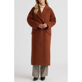 NVLT NVLT Double Breasted Faux Wool Cocoon Coat
