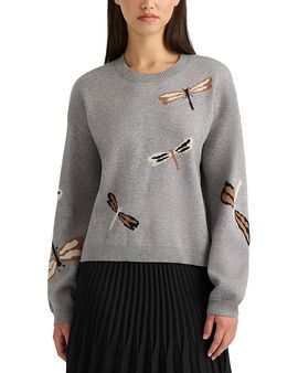 Nvlt Nvlt Dragonfly Intarsia Crewneck Sweater