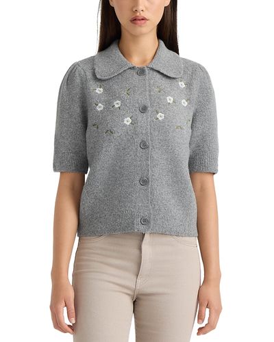 Nvlt Nvlt Embroidered Short Sleeve Sweater