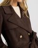 NVLT NVLT Faux Suede Double Breasted Longline Coat - 4