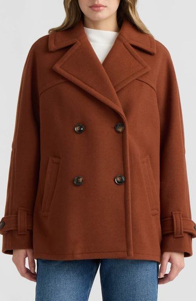NVLT NVLT Faux Wool Double Breasted Short Coat