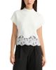 Nvlt Nvlt Mock Neck Lace Hem Sweater - 1