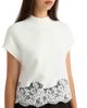Nvlt Nvlt Mock Neck Lace Hem Sweater - 5