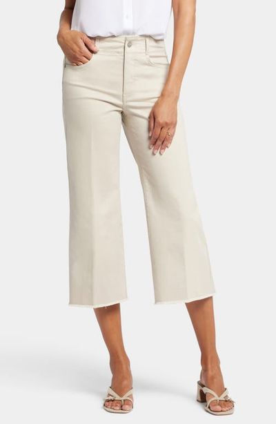 NYDJ NYDJ Brigitte Frayed High Waist Wide Leg Capri Jeans