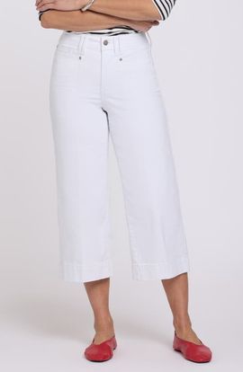 NYDJ NYDJ Brigitte Patch Pocket High Waist Wide Leg Capri Jeans
