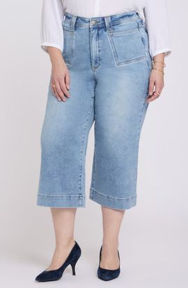 NYDJ NYDJ Brigitte Patch Pocket Wide Leg Capri Jeans
