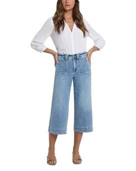 Nydj Nydj Brigitte Wide Leg Capri Jeans in Mist Springs