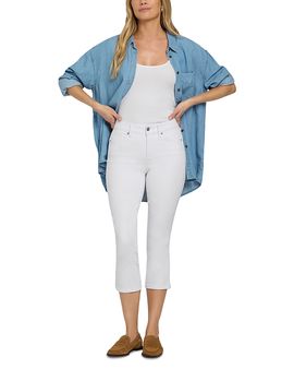 Nydj Nydj Chloe High Rise Capri Side Slit Jeans in Optic White