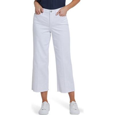NYDJ NYDJ Coco High Waist Raw Edge Relaxed Crop Wide Leg Jeans