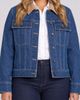 NYDJ NYDJ Corduroy Collar Cotton Blend Denim Jacket - 1