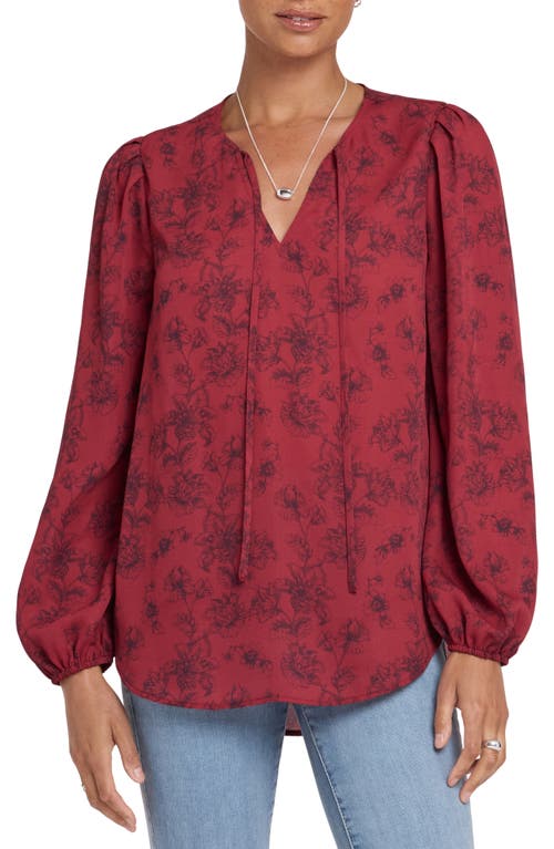 NYDJ NYDJ Elsie Tie Neck Georgette Top
