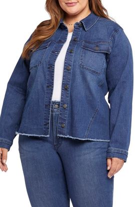 NYDJ NYDJ Fray Hem Denim Trucker Jacket