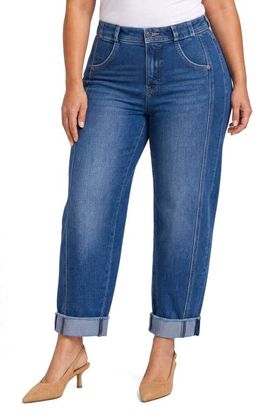 NYDJ NYDJ Kasey Stovepipe Seam Detail High Waist Raw Cuff Ankle Jeans