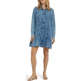 NYDJ NYDJ Long Sleeve Ruffle Denim Shirtdress
