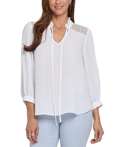 Nydj Nydj Lorelei Lace Yoke Blouse