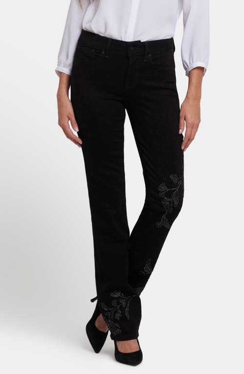 NYDJ NYDJ Marilyn Floral Embroidered Straight Leg Jeans