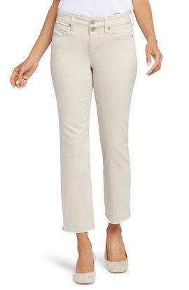 NYDJ NYDJ Marilyn Frayed Two-Button Ankle Straight Leg Jeans