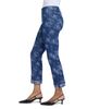 Nydj Nydj Marilyn High Rise Cuffed Straight Ankle Jeans in Floral Jacquard Indigo - 3