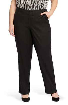 NYDJ NYDJ Marilyn Straight Leg Linen Blend Trousers