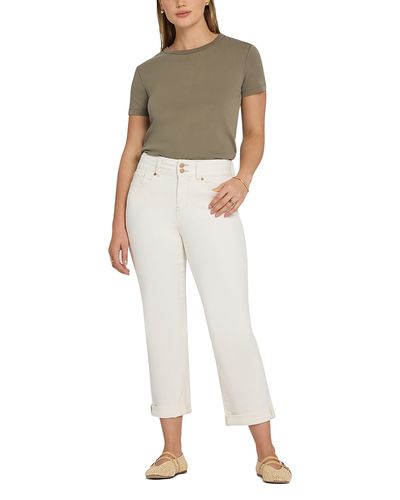 Nydj Nydj Petite Bailey High Rise Cropped Straight Jeans in Vintage White