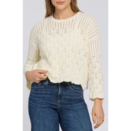 NYDJ NYDJ Pointelle Cotton Blend Sweater