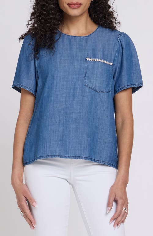 NYDJ NYDJ Puff Sleeve Denim Shirt