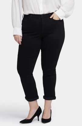 NYDJ NYDJ Sheri Cheetah Cuff Ankle Slim Jeans