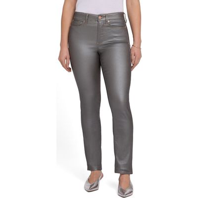 NYDJ NYDJ Sheri Coated Slim Straight Leg Jeans