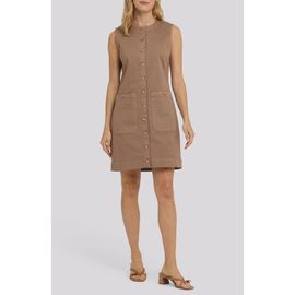 NYDJ NYDJ Sleeveless Patch Pocket Cotton Blend Dress