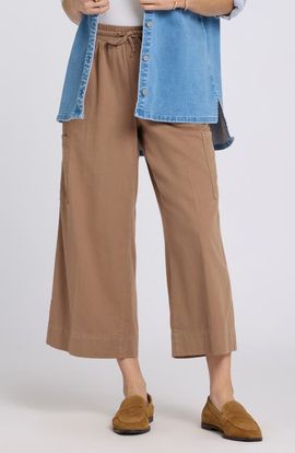 NYDJ NYDJ Whitney Crop Wide Leg Drawstring Cargo Pants