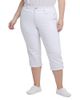 Nydj Plus Nydj Plus Marilyn Buttoned Cuff Straight Crop Jeans in Optic White - 1