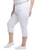 Nydj Plus Nydj Plus Marilyn Buttoned Cuff Straight Crop Jeans in Optic White - 3