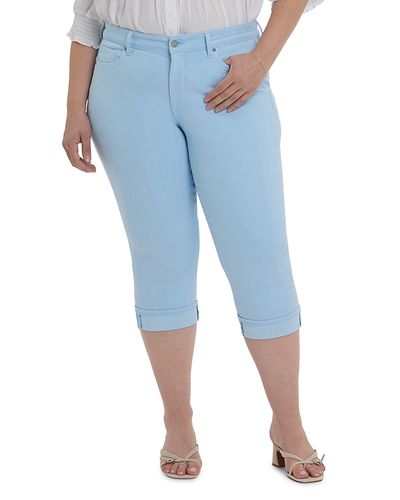 Nydj Plus Nydj Plus Marilyn High Rise Straight Cropped Jeans in Optic White