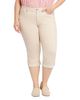 Nydj Plus Nydj Plus Marilyn High Rise Straight Cropped Jeans in Pearl Grey - 1